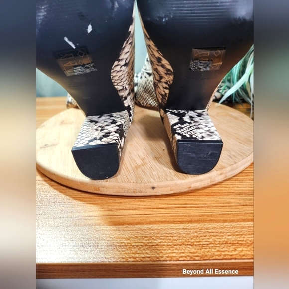 SOLD-Call It Spring Like New Syntheic Snake Skin High Knee Boots - Picture 8 of 12